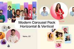 Free Download:Modern Carousel Pack | Horizontal & Vertical 62560526