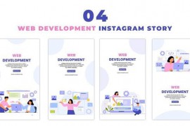 Eye Catching 2D Character of Web Development Instagram Story 47453841
