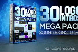 30 in 1 logo Reveal Mega pack minimal logo opener Ident with free Audio logo intro collection 439796