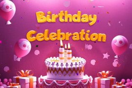 Beautiful 3D Birthday Party Invitation Slideshow 49758975
