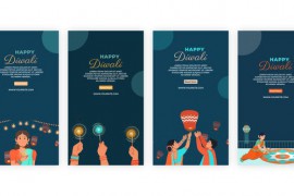Indian Culture Diwali Festival Instagram Story Pack 39097622