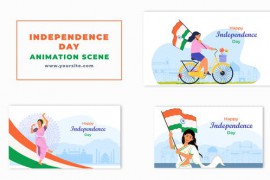 15th August Indian Independence Day Character Animation Scene 47273173