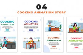 Food Cooking Vector Cartoon Avatar Instagram Story 48626562