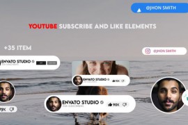 Youtube Subscribe And like elements | For Premiere Pro 47413284