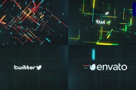 Retro Technology Glitch Logo for Premiere Pro 48397781