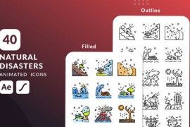 Natural Disaster Animated Icons | After Effects 50786860