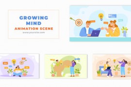 Growing Mind Flat 2D Character Animation Scene 49457234
