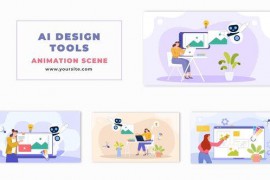 Vector AI Design Tool Flat Animation Scene 48802742